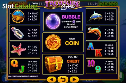 Οθόνη6. Treasure Cove (GMW) Κουλοχέρης