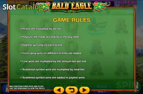 Οθόνη7. Bald Eagle Κουλοχέρης