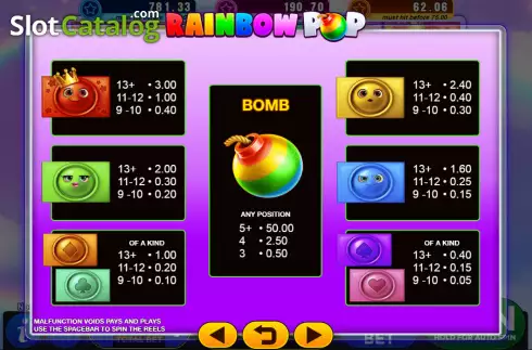 Οθόνη3. Rainbow Pop Κουλοχέρης 