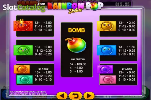Οθόνη3. Rainbow Pop Deluxe Κουλοχέρης