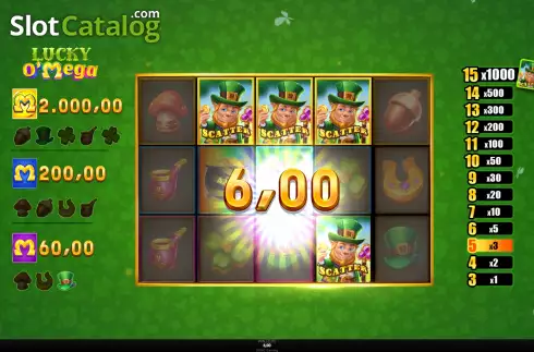 Οθόνη5. Lucky O'Mega Κουλοχέρης