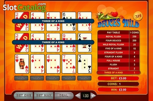 Οθόνη4. Deuces Wild 3 Hands (GVG) Κουλοχέρης 