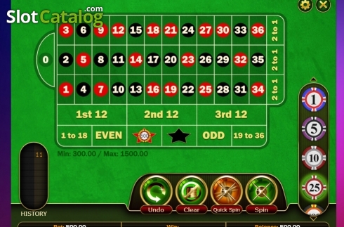 Οθόνη4. European Roulette Pro (GVG) Κουλοχέρης