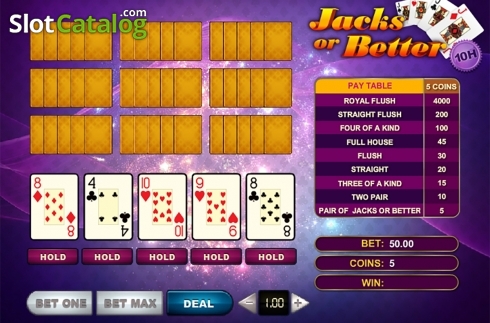 Οθόνη3. Jacks Or Better 10 Hands Κουλοχέρης 