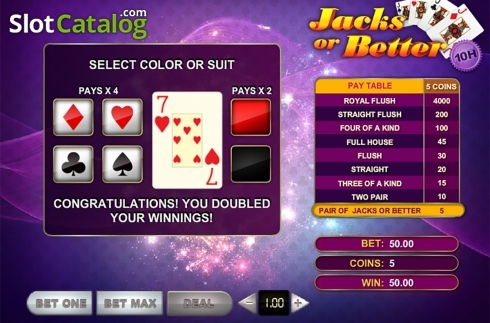 Οθόνη5. Jacks Or Better 10 Hands Κουλοχέρης 