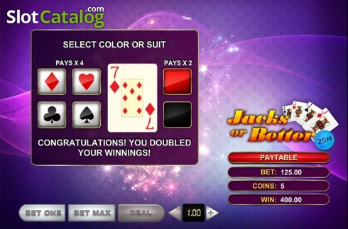 Οθόνη5. Jacks Or Better 25 Hands Κουλοχέρης