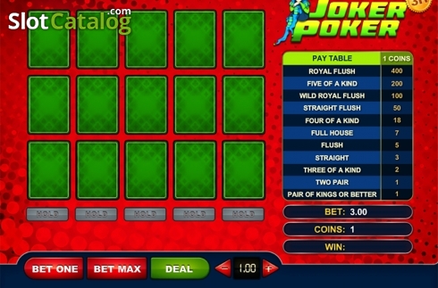 Οθόνη2. Joker Poker 3 Hands Κουλοχέρης
