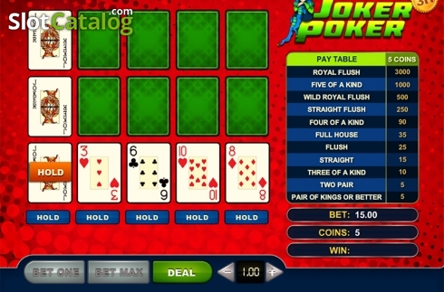Οθόνη3. Joker Poker 3 Hands Κουλοχέρης