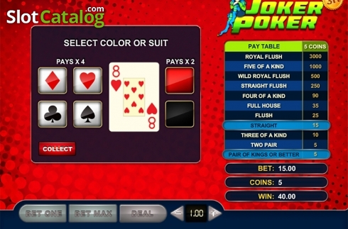 Οθόνη5. Joker Poker 3 Hands Κουλοχέρης