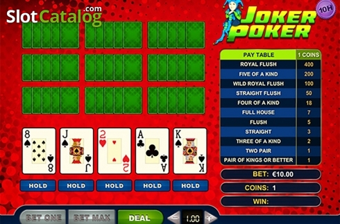 Οθόνη2. Joker Poker 10 Hands Κουλοχέρης