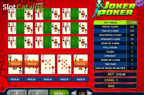 Οθόνη3. Joker Poker 10 Hands Κουλοχέρης