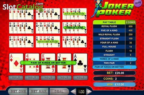 Οθόνη4. Joker Poker 10 Hands Κουλοχέρης