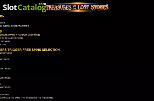 Οθόνη5. Treasures Of The Lost Stones Κουλοχέρης