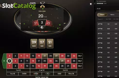 Οθόνη3. Roulette X (Galaxsys) Κουλοχέρης