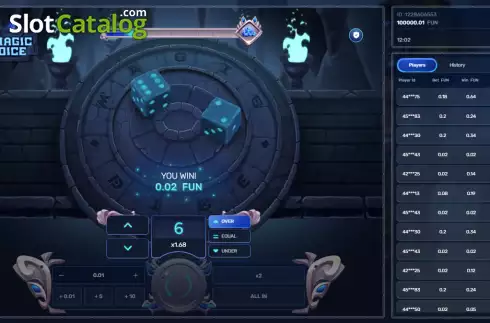 Οθόνη3. Magic Dice (Galaxsys) Κουλοχέρης