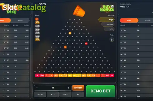 Οθόνη2. Plinko Dice Κουλοχέρης