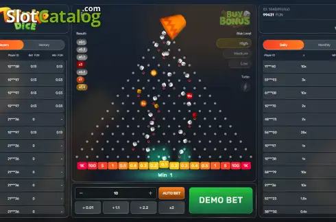 Οθόνη3. Plinko Dice Κουλοχέρης