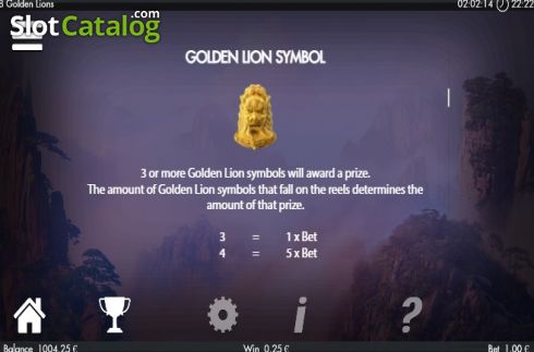 Οθόνη8. 8 Golden Lions Κουλοχέρης
