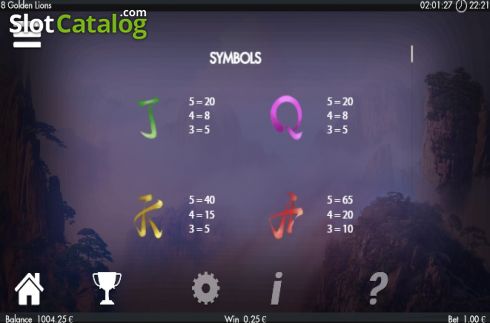 Οθόνη6. 8 Golden Lions Κουλοχέρης