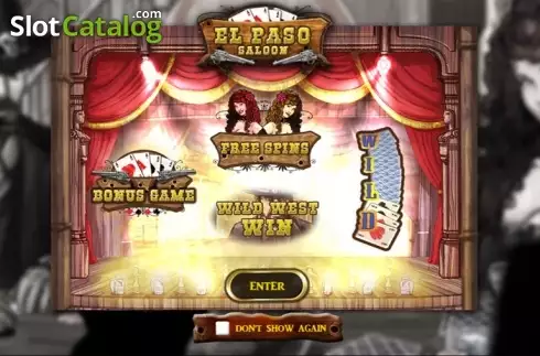 Στην οθόνη Intro Game. El Paso Saloon Κουλοχέρης