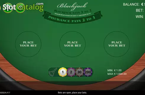 Οθόνη2. Blackjack (GameArt) Κουλοχέρης 