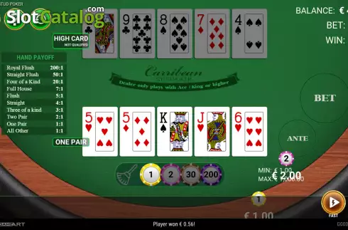 Οθόνη3. Caribbean Stud Poker (GameArt) Κουλοχέρης