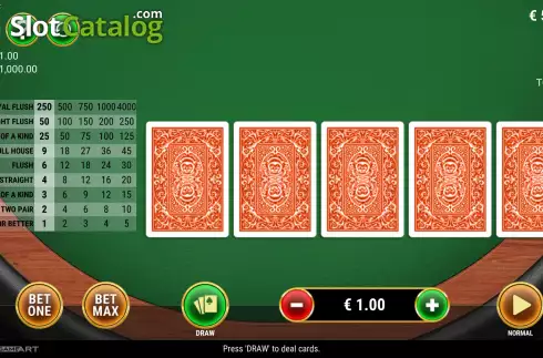 Οθόνη2. Video Poker (GameArt) Κουλοχέρης