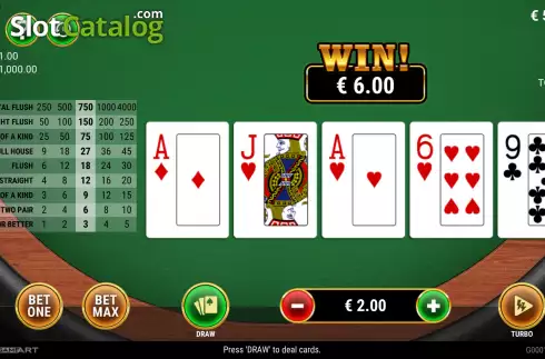 Οθόνη4. Video Poker (GameArt) Κουλοχέρης