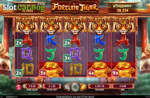 Οθόνη4. Fortune Tiger HyperWays Κουλοχέρης