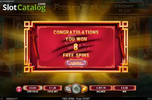 Οθόνη5. Fortune Tiger HyperWays Κουλοχέρης