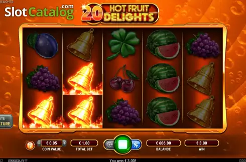 Οθόνη3. 20 Hot Fruit Delights Κουλοχέρης 