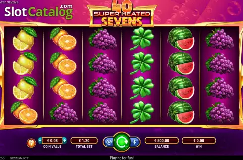 Οθόνη4. 40 Super Heated Sevens Κουλοχέρης