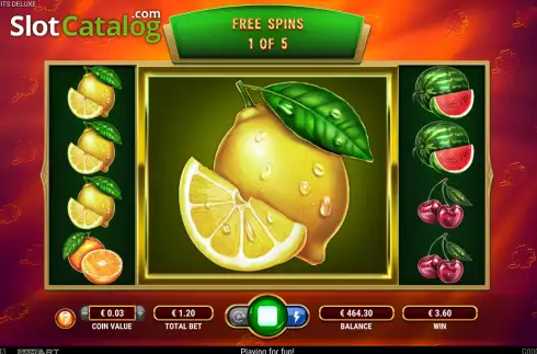 Οθόνη9. Dynamite Fruits Deluxe Κουλοχέρης