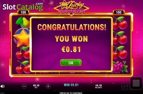 Οθόνη8. 100 Lucky Sevens Κουλοχέρης