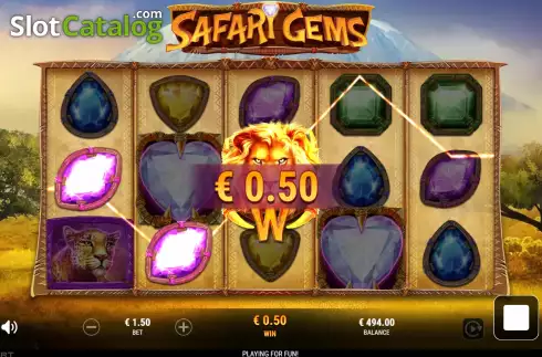 Οθόνη3. Safari Gems Κουλοχέρης