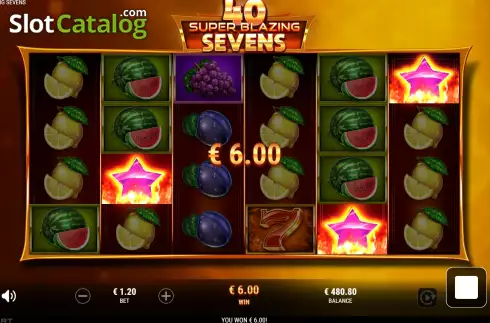 Οθόνη3. 40 Super Blazing Sevens Κουλοχέρης