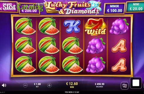 Οθόνη4. Lucky Fruits and Diamonds Κουλοχέρης 