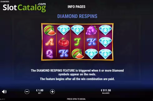 Οθόνη6. Lucky Fruits and Diamonds Κουλοχέρης 