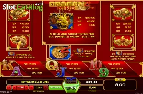 Οθόνη6. Dragon King (GameArt) Κουλοχέρης