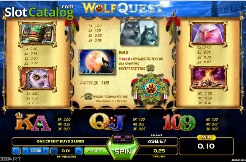 Οθόνη6. Wolf Quest Κουλοχέρης 
