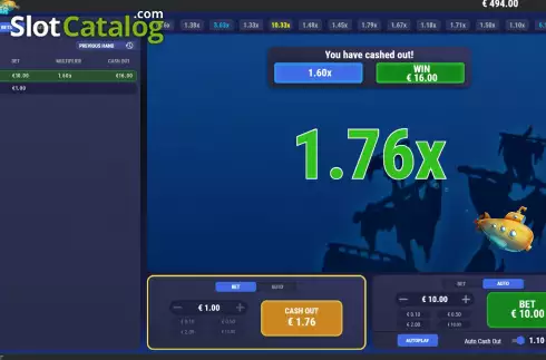 Οθόνη3. Yellow Diver – Crash Game Κουλοχέρης