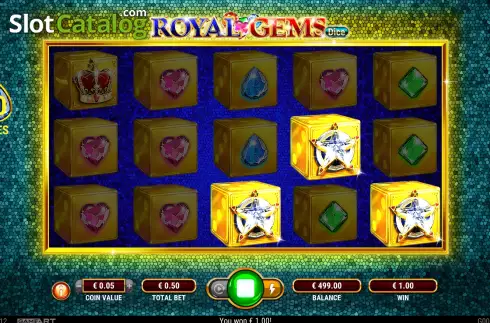 Οθόνη3. Royal Gems – Dice Κουλοχέρης