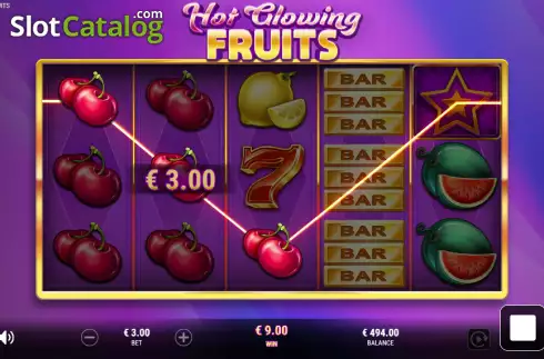 Οθόνη3. Hot Glowing Fruits Κουλοχέρης