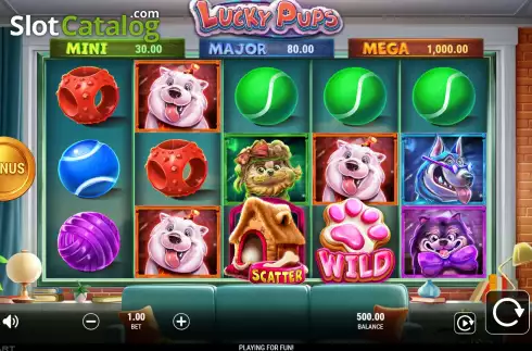 Οθόνη2. Lucky Pups Κουλοχέρης