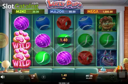 Οθόνη3. Lucky Pups Κουλοχέρης