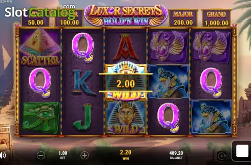 Οθόνη3. Luxor Secrets Hold’n Win Κουλοχέρης