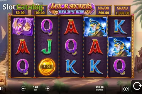 Οθόνη2. Luxor Secrets Hold’n Win Κουλοχέρης