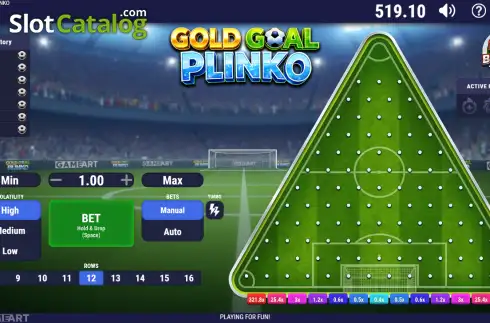 Οθόνη2. Gold Goal Plinko Κουλοχέρης