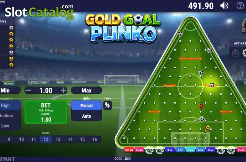 Οθόνη3. Gold Goal Plinko Κουλοχέρης