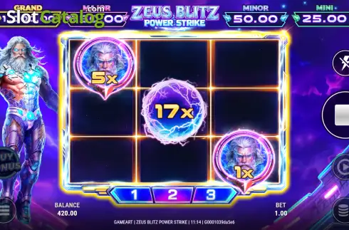 Οθόνη3. Zeus Blitz: Power Strike Κουλοχέρης 
